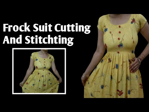 बनाये Beautiful Collar Frock Suit की Cutting और Stitching - YouTube