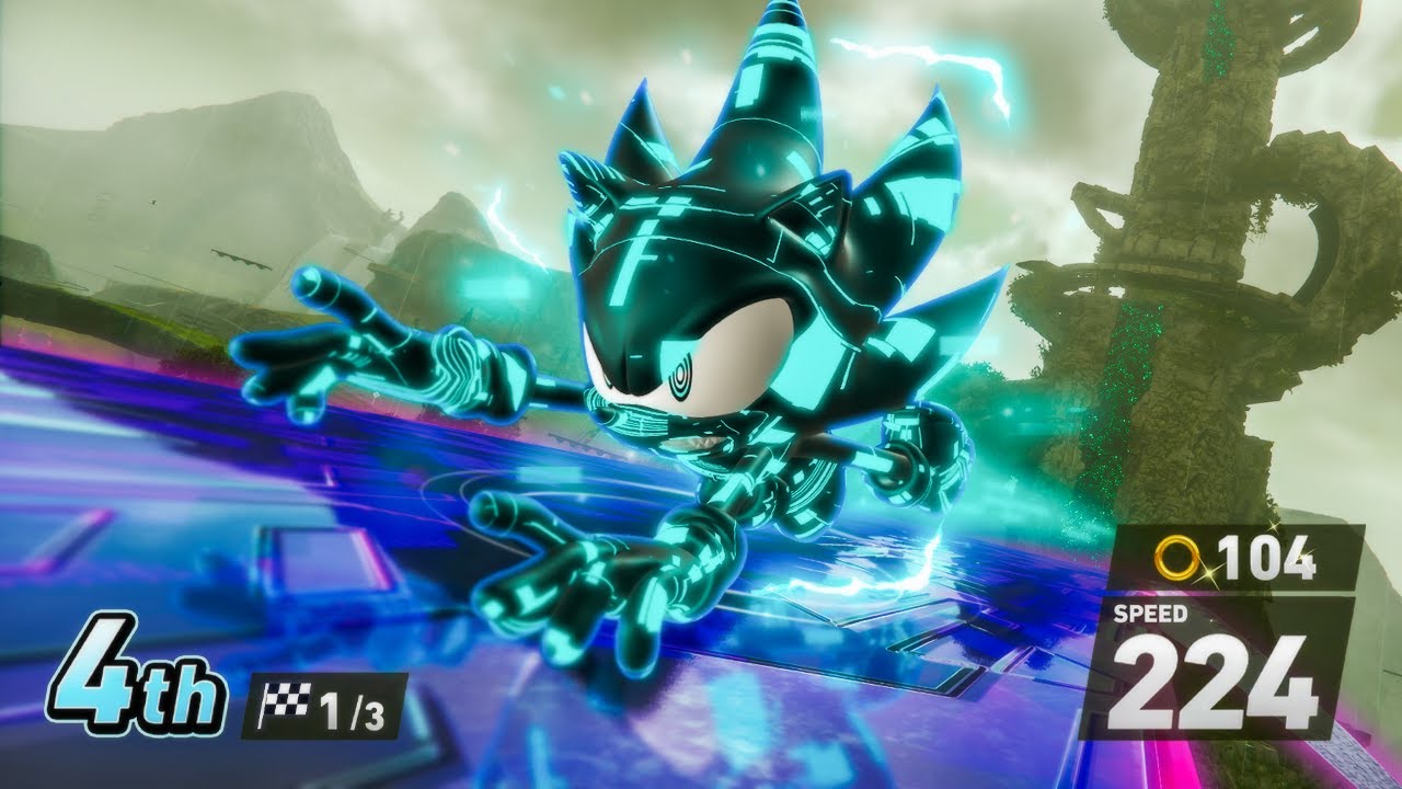 Sonic Racing: CrossWorlds - FLYING Cyber Sonic Gameplay