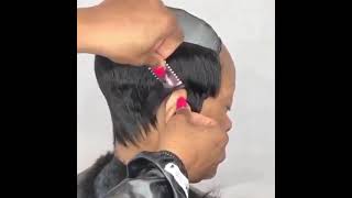 How To Razor Cut A Pixie Cut style/wig
