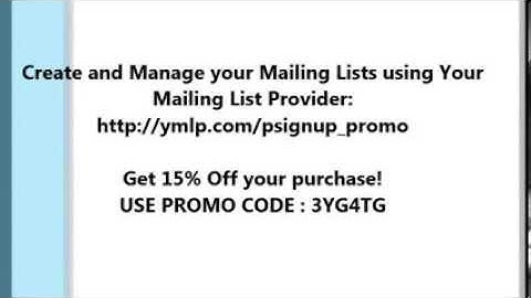 YMLP : Create and Manage your Email Marketing and Mailing Lists