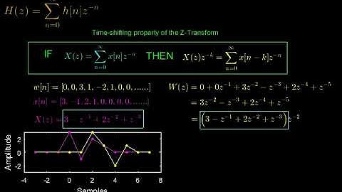 An explanation of the z transform part 4  - the transfer function
