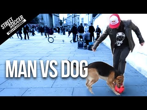 MAN vs DOG - Sean Garnier vs Chien - Panna London Pt1