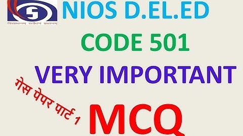 VERY IMPORTANT MCQ CODE 501