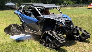 Every Redneck’s DREAM LAWNMOWER! (225 HP CanAm mower)