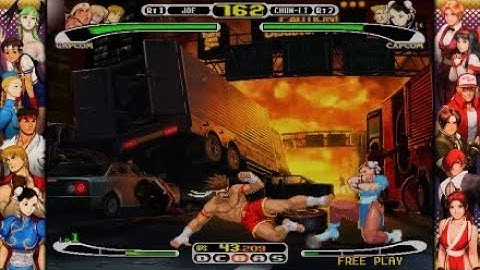 Joe/King/Ken vs Chun-Li/Guile : Capcom vs SNK Pro