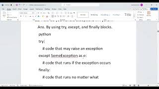 11 Python interview questions #coding #python #programming #interview #try #except #finally #blocks