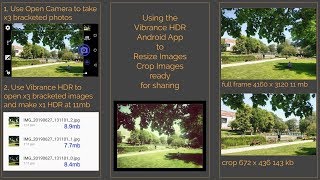 Using the Vibrance HDR Android App to Resize Images Crop Images ready for fast sharing screenshot 3