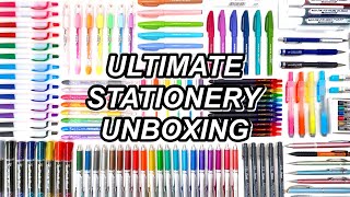 stationery unboxing + review💖🌈✨ | PENTEL WEEK (stationery haul, swatches, & maybe a giveaway👀)