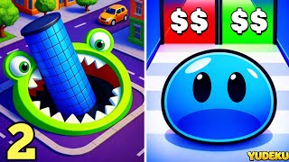 🕳️🟢 Hole.io x Slime Run mixed into one smooth and satisfying casual mobile gameplay experience screenshot 3