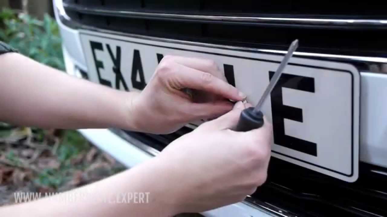 How To Attach A Number Plate To A Car [The Screw Method]