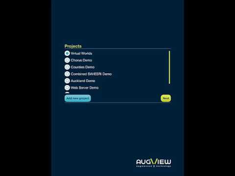 Augview Project and Login selection