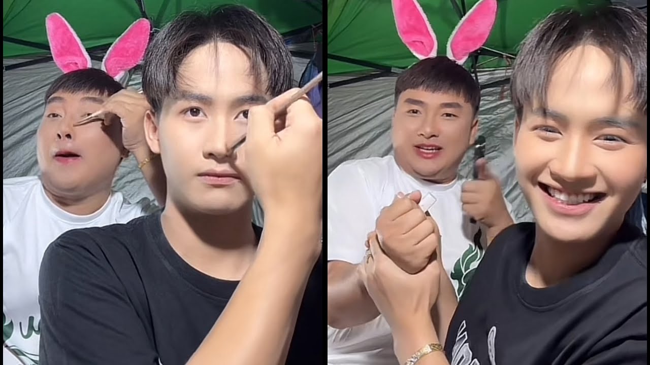 ต้าวหยอง&ผจก. แต่งหน้าความอลอัว | ท้ายคลิปเกิดแอคซิเดน??