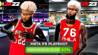 I GLITCHED my NBA 2K22 5'8 PLAYSHOT BUILD into NBA 2K23... (BEST POINT GUARD BUILD 2K23)