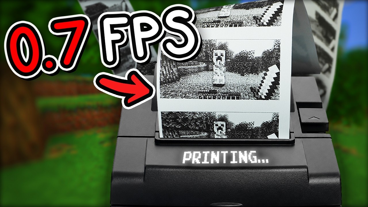 Minecraft Label Printer I actually beat Minecraft on a receipt printer - YouTube