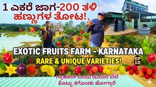 FARM TOUR-"200 ತಳಿ ವಿದೇಶಿ ಹಣ್ಣುಗಳ ತೋಟ! ದುಬಾರಿ ಬೆಲೆ ಕೊಟ್ಟು ತಗೊಂಡು ಹೋಗ್ತಾರೆ!!-Ep11-Teja Nursery-#param
