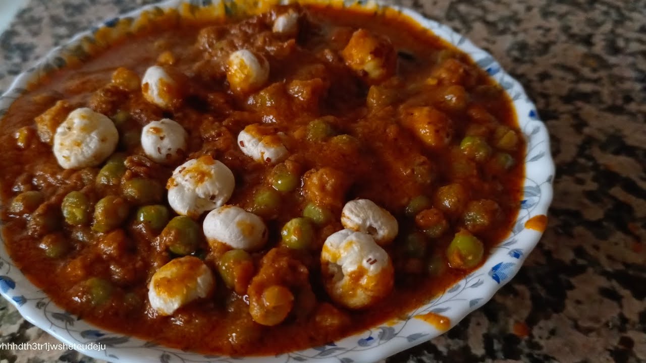 restaurant style lotus 🪷 seed and pea gravy 😍 yummy 🤤 taste YouTube