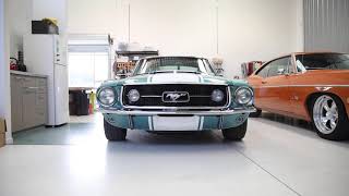 1967 Mustang GT Shelby Custom White Stripe Kit Applied