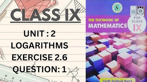 Exercise:2.6|Question:1 , part ( i ) | unit :2|Class 9th|Sindh Textbook Board #maths #mathematics 
