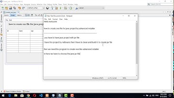 how to create exe file for java project in netbeans by advanced installer software