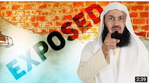 When you expose your sins!- mufti menk
