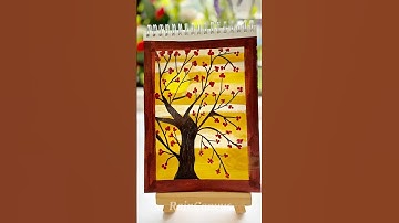 Relaxing Tree Painting 🎄🪾🏝️ #diy #art #painting #relaxing #shortvideo #shorts #artist