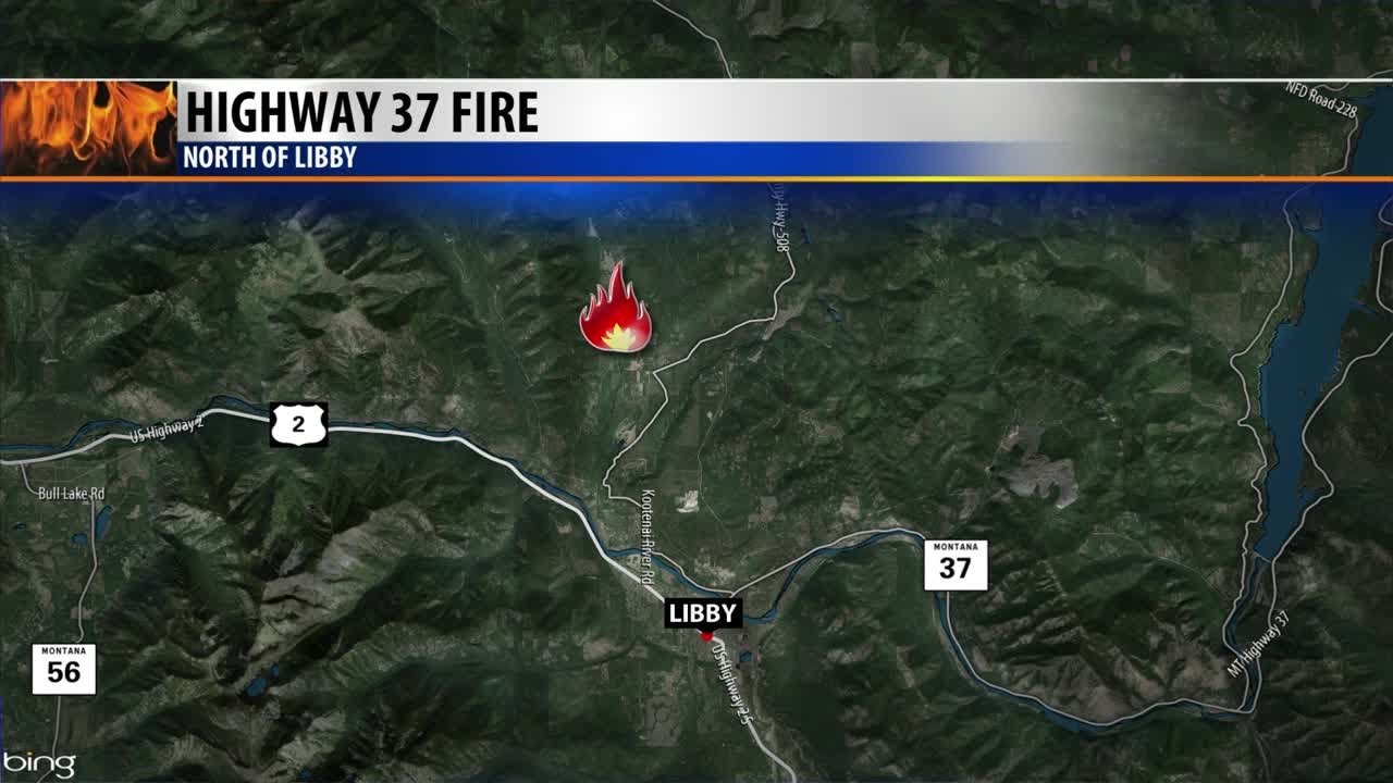 Highway 37 Fire near Libby causing asbestos exposure concerns - YouTube