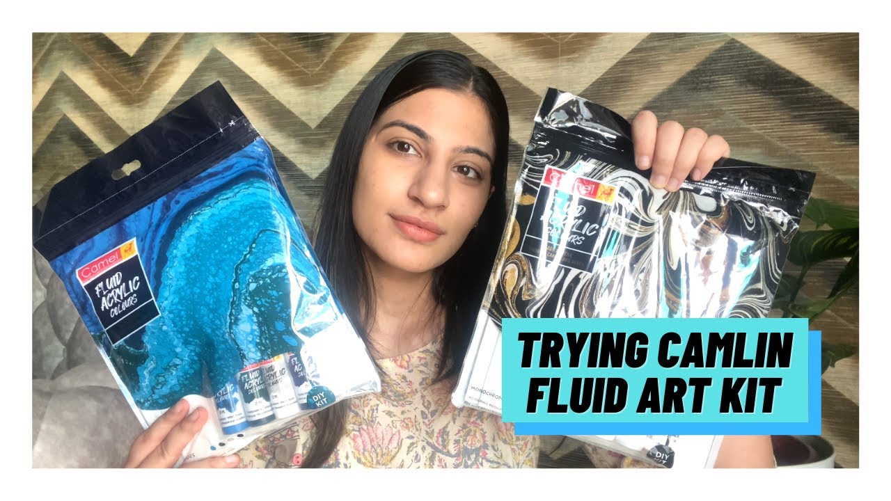 TRYING FLUID ART FOR FIRST TIME (with Camlin Fluid Art Kit) | GIVEAWAY ...