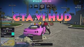 🌴 GTA VI HUD | Free GTA 6 Style HUD For FiveM [ESX/QBC/QBX]