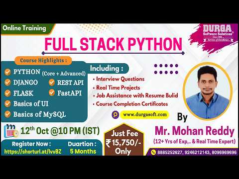 FULL STACK PYTHON Online Training @ DURGASOFT