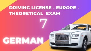 Test 7 - German Driving License In German