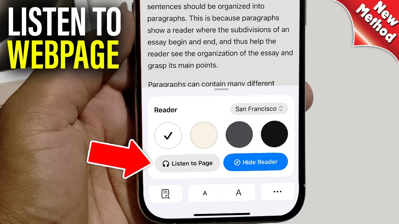 How To Listen To a Webpage on iPhone (Apple AI Features)