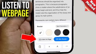 How To Listen To a Webpage on iPhone (Apple AI Features)