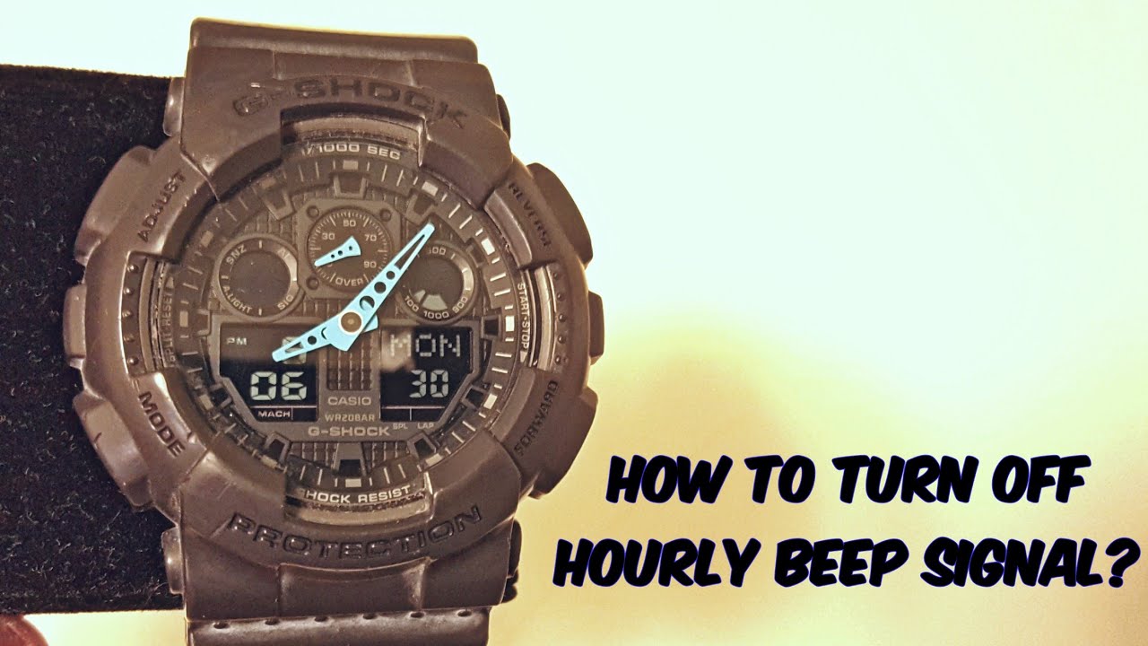 How to turn off hourly tone signal Casio Gshock YouTube