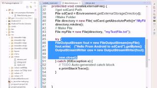 11 Android Course Working with Files   write and read file and create folder on External StorageCard