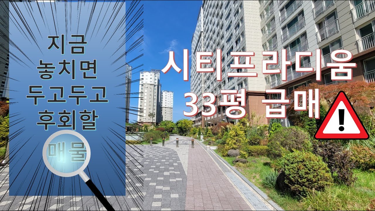 (급매!!)광주분들 주목!!지금 사지않으면 두고두고 후회합니다.(효천지구시티프라디움급매)