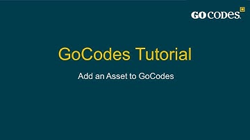 7. Add an Asset to GoCodes