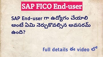 sap fi enduser course content details telugu || sap enduser course ||@sapficoenduser3439