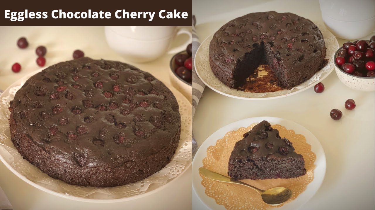 Egg-free Chocolate Cherry Cake Recipe | The Best Eggless Chocolate Cherry Cake Recipe | Deepali Ohri