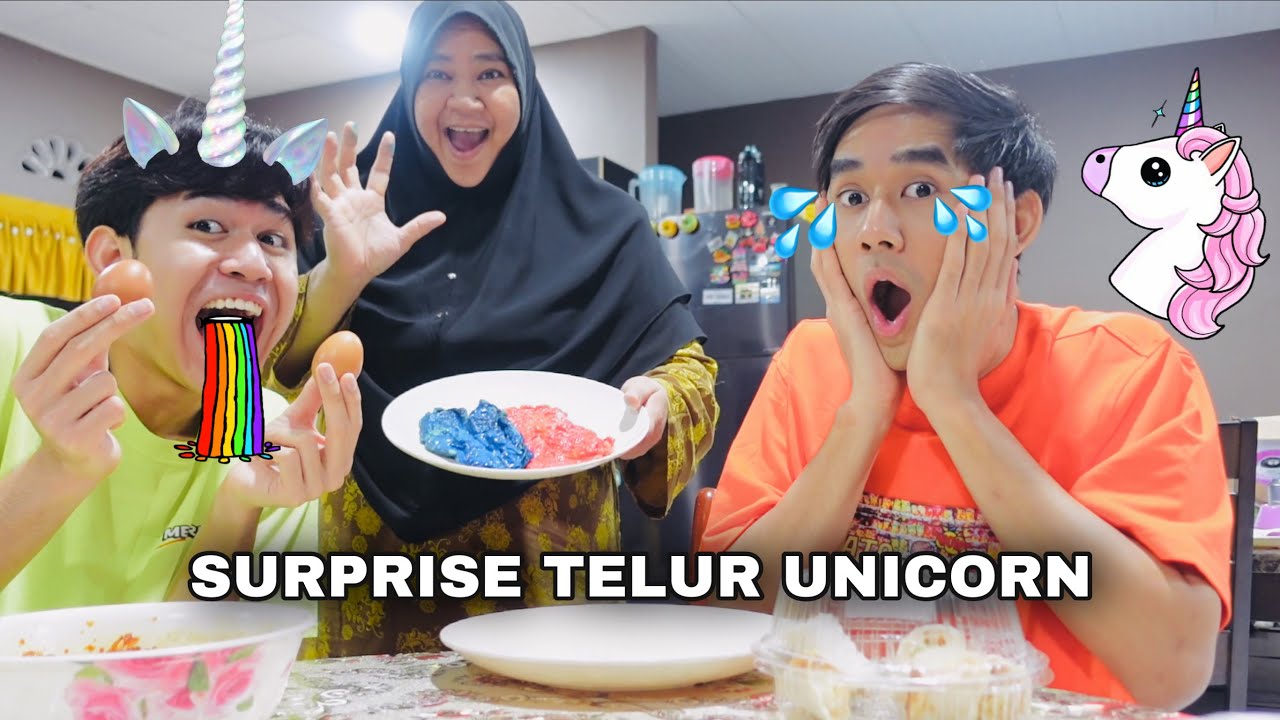 SURPRISE AQILZULKIFLEE TELUR UNICORN 🦄 MAMA JADI YOUTUBER 🤣👍