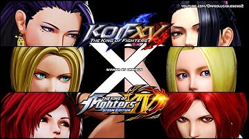 KOF XV - STANCE COMPARISON of TEAM SECRET AGENT with KOF XIV