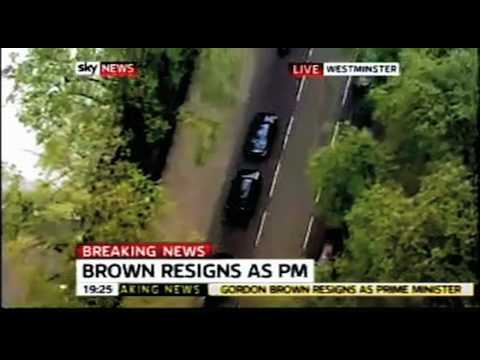 Torchwood: Gordon Brown leaves Downing Street.