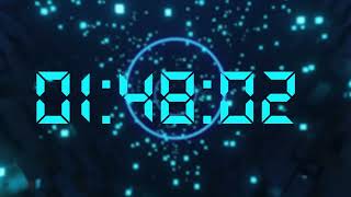 Dynamic digital tech sci fi countodown timer 2 hours