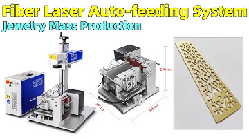 Auto-feeding fixture system fiber laser jewerly engrave mark cut automatically Corte por láser