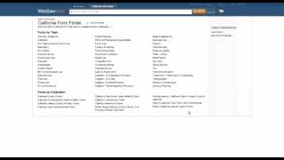 Tour of Forms and Practice Materials on Westlaw Lexis Bloomberg