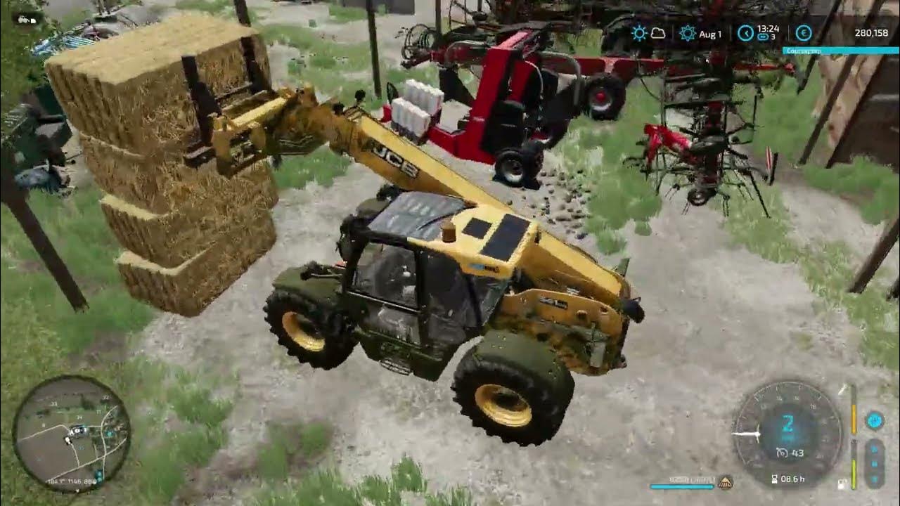 storing straw bales (calmsden farm) 114 Farming Simulator 22 FS22 timelapse YouTube