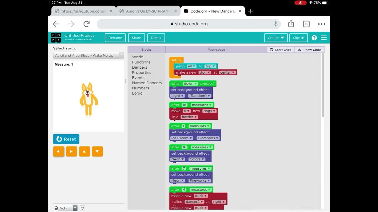 dance party, song wake me up YouTube
