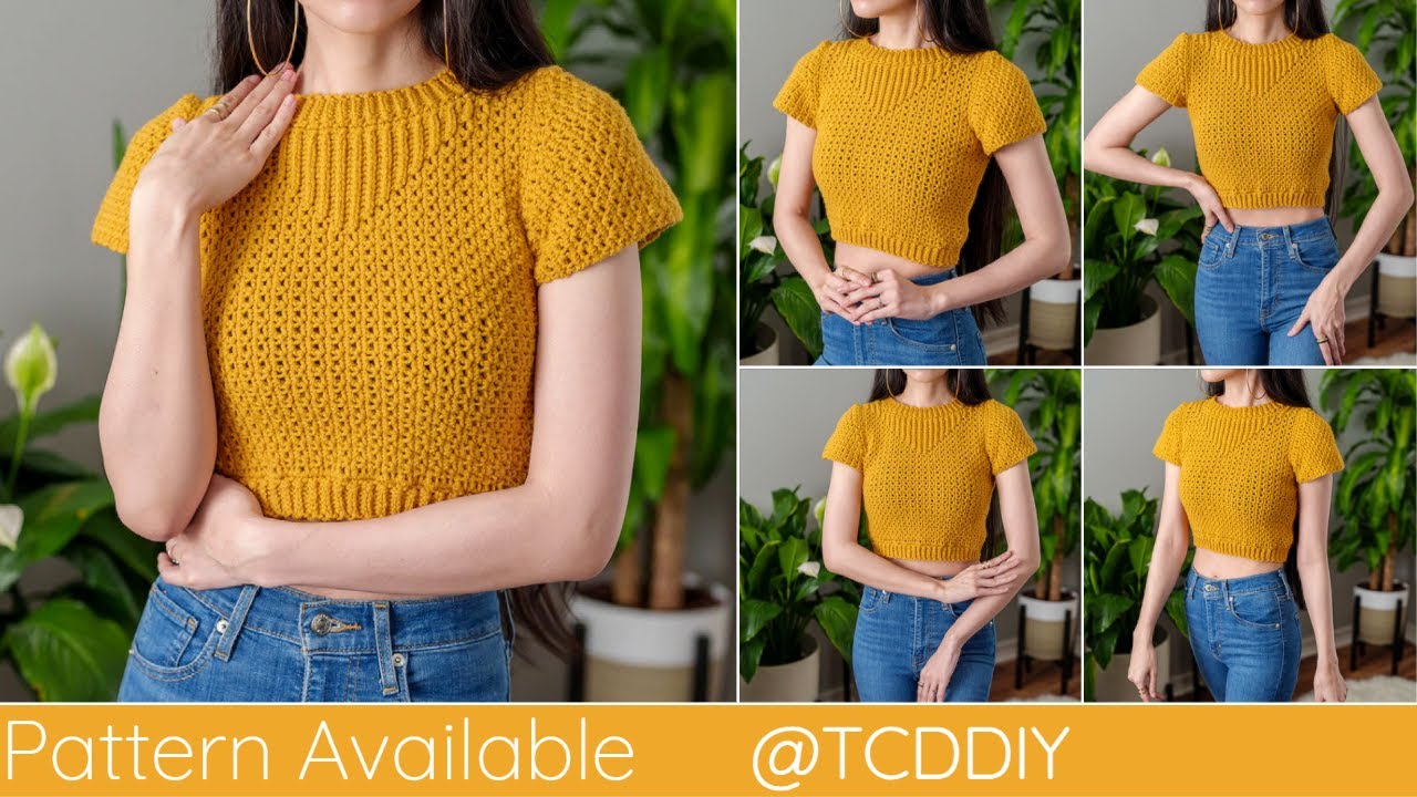 How to Crochet a Short Sleeve Top Pattern & Tutorial DIY YouTube