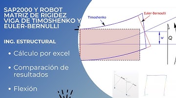 Matriz de Rigidez de SAP2000 y Robot / Resultados con Excel / Viga de Euler y Timoshenko