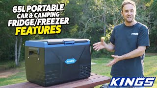 adventure kings 65l portable car & camping fridge/freezer features