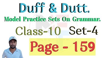 Model Practice Sets On Grammar Solved. || Duff & Dutt Model Grammar Set-4 Solution.@NipakNag